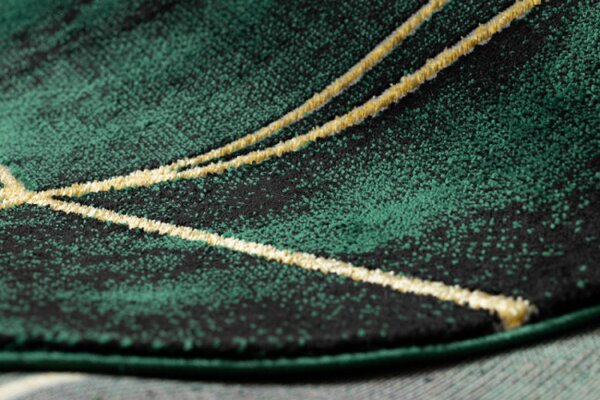 Koberec EMERALD exkluzívny 1022 glamour, styl geometrický, marmur fľaškovo zelený / zlatý