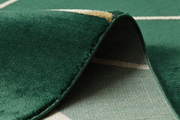 Koberec EMERALD exkluzívny 1013 glamour, styl geometrický fľaškovo zelený / zlatý