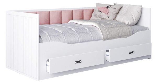 Detská rozkladacia posteľ Hermes 80x200 s matracmi - ružová