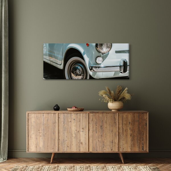 Obraz - Retro auto Fiat (120x50 cm)