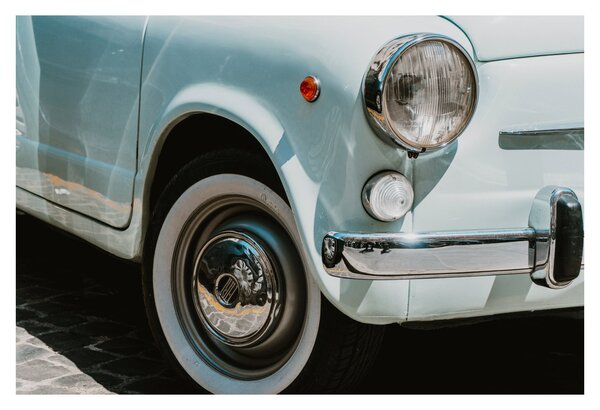 Obraz - Retro auto Fiat (90x60 cm)