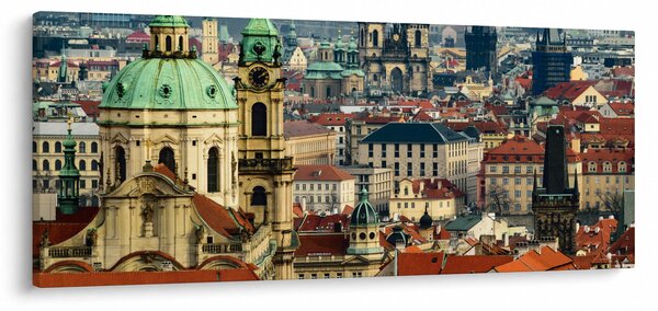 Obraz - Panorama Prahy (120x50 cm)