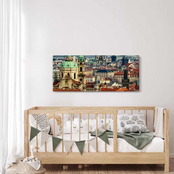 Obraz - Panorama Prahy (120x50 cm)