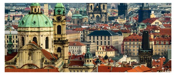 Obraz - Panorama Prahy (120x50 cm)
