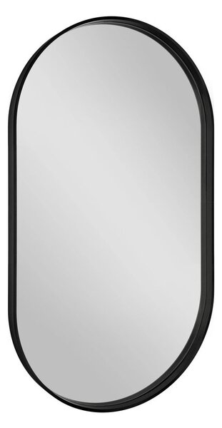Sapho AVONA oválne zrkadlo v ráme 40x70cm, čierna mat