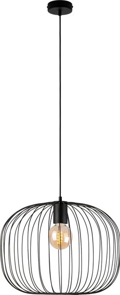 Závesný luster OVELLA 1xE27/15W/230V, priemer 46 cm, čierny