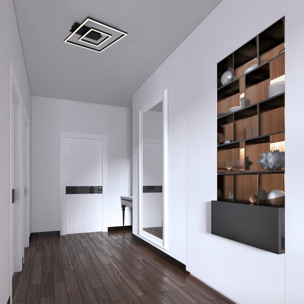 Briloner - LED stropné svietidlo FRAME LED/22W/230V 3000K 30x32 cm čierna