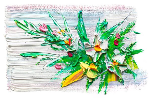 Fototapeta - Olejové kvety (152,5x104 cm)