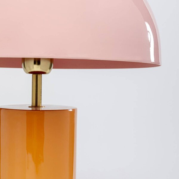 Stolná lampa KARE Josy, ružová/oranžová, oceľ, výška 51 cm, Fialová / ružová, Obývacia izba / jedáleň, kov, Vintage, Stojacie svietidlo