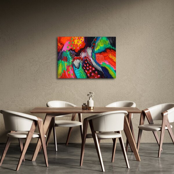 Obraz abstraktné - farby (70x50 cm)