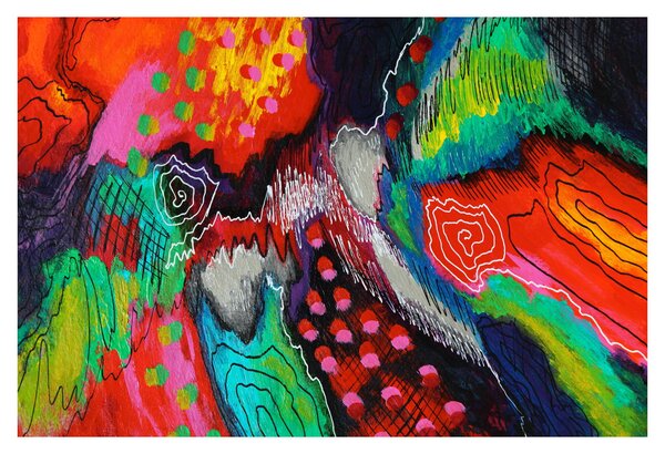 Obraz abstraktné - farby (90x60 cm)