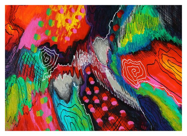 Obraz abstraktné - farby (70x50 cm)