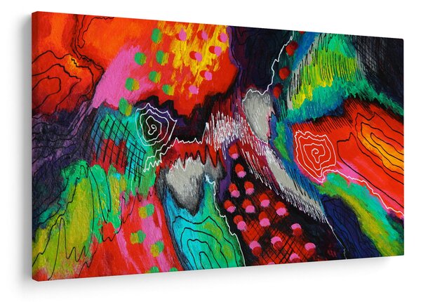 Obraz abstraktné - farby (90x60 cm)