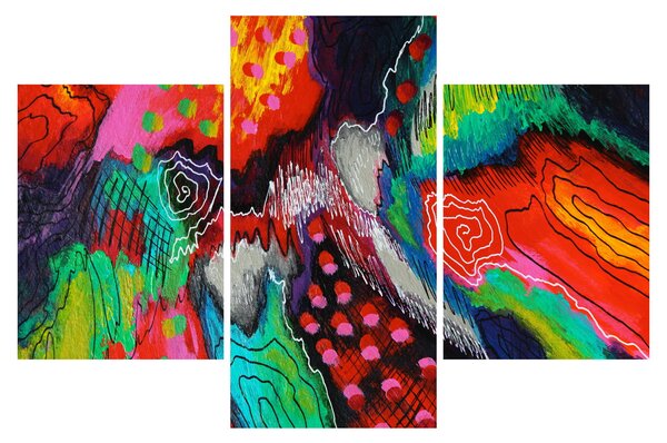 Obraz abstraktné - farby (90x60 cm)