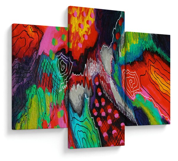 Obraz abstraktné - farby (90x60 cm)