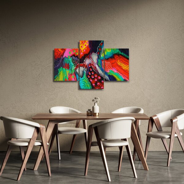 Obraz abstraktné - farby (90x60 cm)