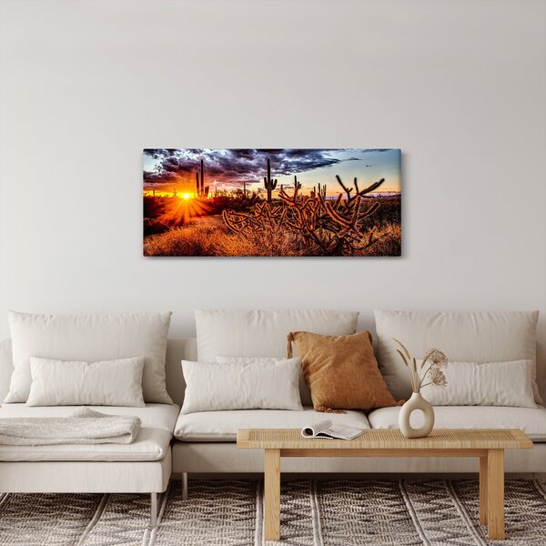 Obraz - Zlatá hodinka púšte (120x50 cm)