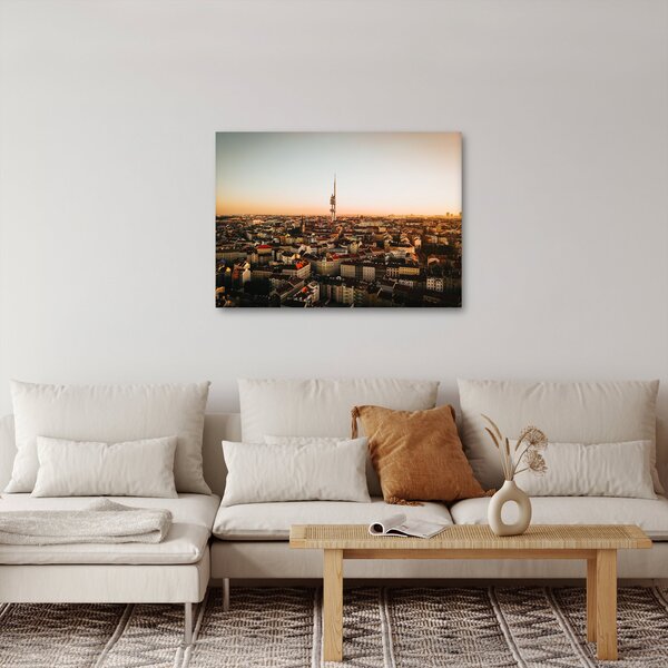 Obraz západu slnka nad Žižkovom (70x50 cm)