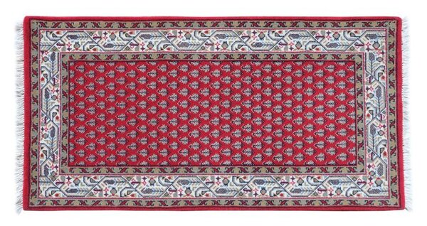 Malý červený vlnený koberček k posteli Laxmi Super ASS rot 0,60 x 1,20 m