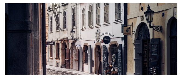 Obraz - Pražská ulička (120x50 cm)