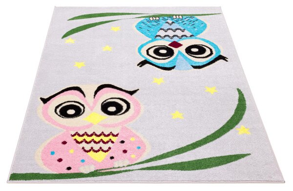 Koberec Agnella Funky Top Owl sivý
