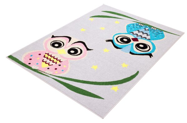 Koberec Agnella Funky Top Owl sivý