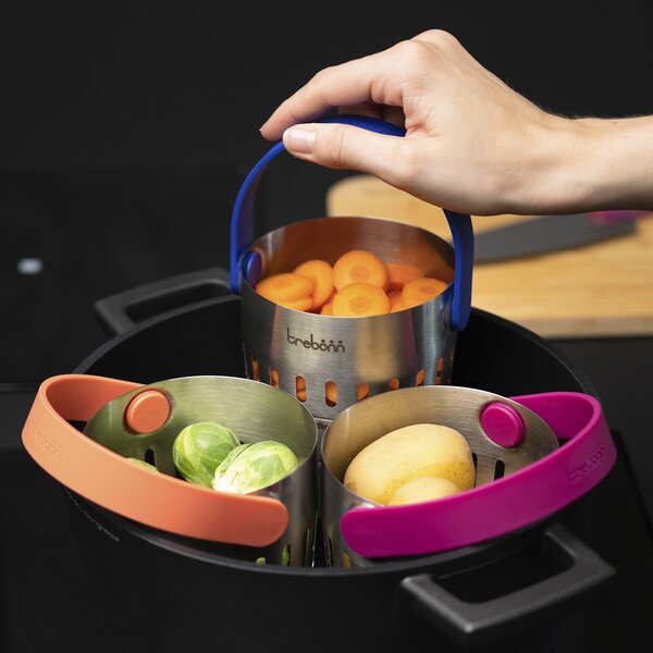 Košík z nerezovej ocele CookinPod Pro Trebonn modrá