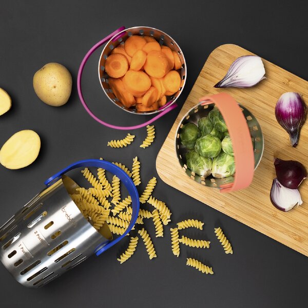Košík z nerezovej ocele CookinPod Pro Trebonn modrá