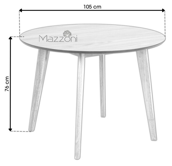 ROXY prírodný orech 90 cm - OKRÚHLY DREVENÝ STÔL DO KUCHYNE/JEDÁLNE RETRO