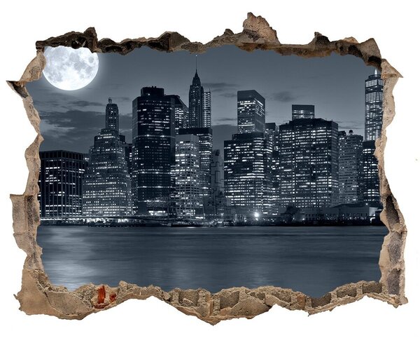 Fototapeta díra na zeď 3D New york v noci nd-k-78010897