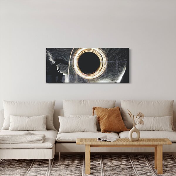 Obraz - Svetelná šou v daždi (120x50 cm)