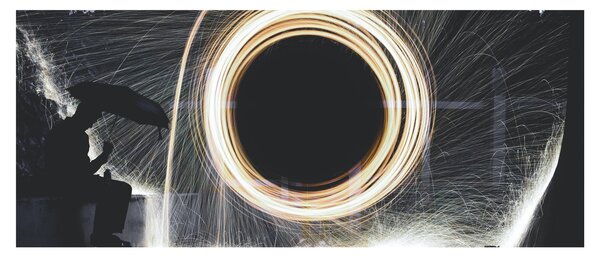 Obraz - Svetelná šou v daždi (120x50 cm)
