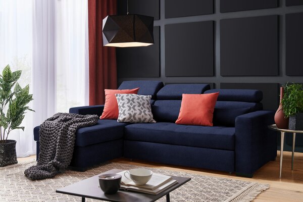 ROHOVÁ SEDAČKA, textil, tmavomodrá Carryhome - Sedačky, Online Only
