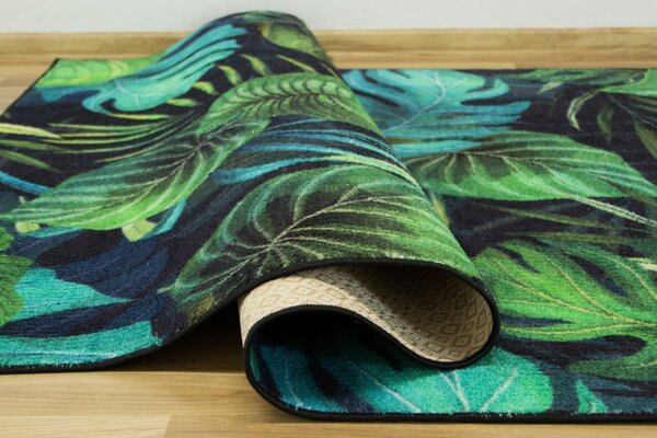 Koberec Palmové listy Monstera zelený