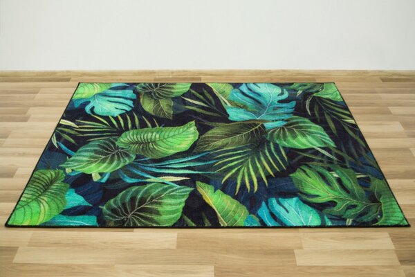 Koberec Palmové listy Monstera zelený