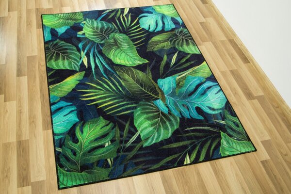 Koberec Palmové listy Monstera zelený