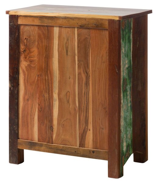 Stará drevená komoda 70x40x85 viacfarebne lakovaná OLDTIME