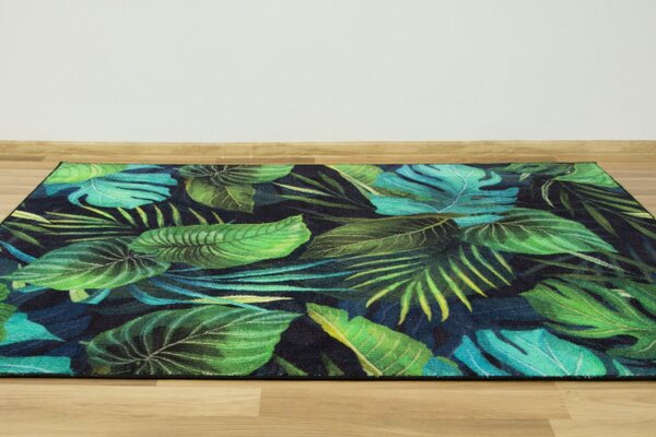 Koberec Palmové listy Monstera zelený