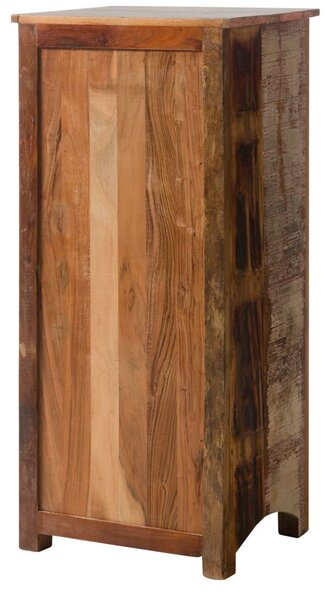 Stará drevená komoda 55x45x122 viacfarebne lakovaná OLDTIME