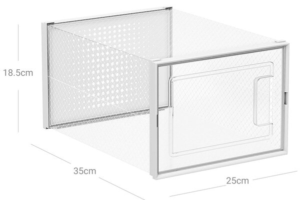 SONGMICS Úložné boxy stohovateľné priehľadné 18 ks