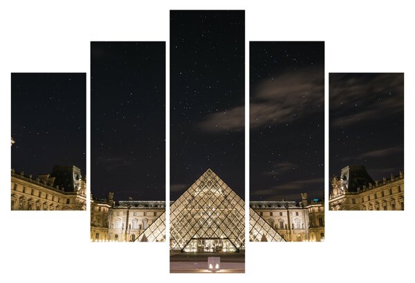 Obraz - Louvre v noci (150x105 cm)