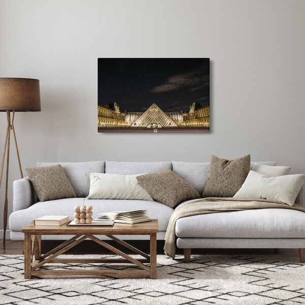 Obraz - Louvre v noci (90x60 cm)