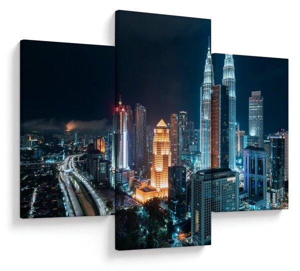 Obraz - Noc v Kuala Lumpur (90x60 cm)