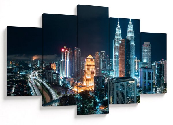 Obraz - Noc v Kuala Lumpur (150x105 cm)