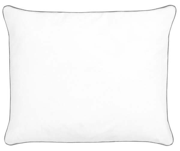 Vankúš na spanie biely bavlna japara 50 x 60 cm polyesterová výplň vysoký profil