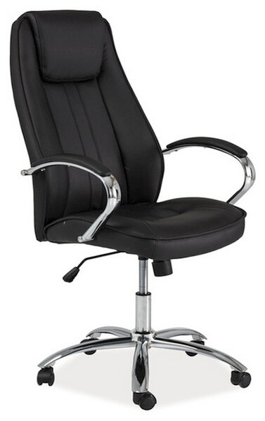 Kancelárska stolička Q-036, 117-127x61x53x45-55, čierna