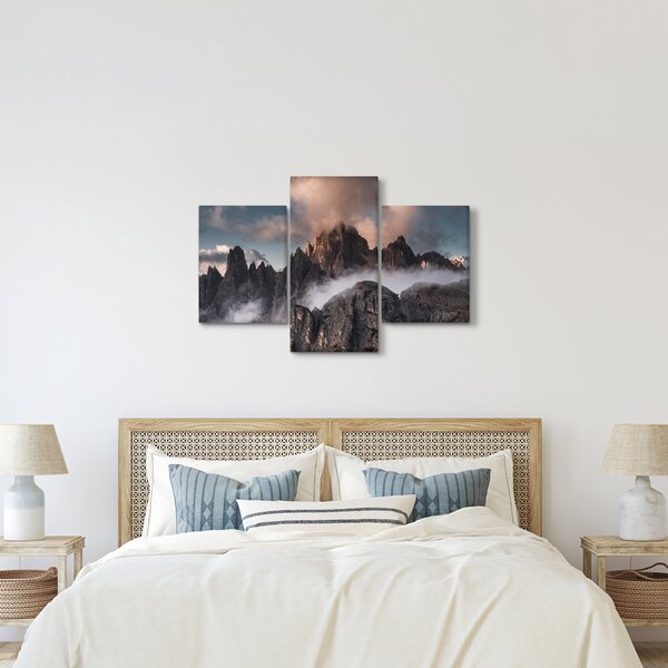 Obraz - Talianske dolomity schované v hmle (90x60 cm)