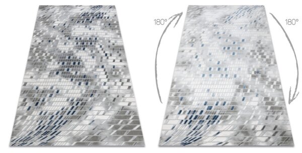 Koberec AKRYL VALS 8375 Geometricky, slonia kosť / sivý