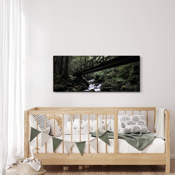 Obraz z čierneho lesa (120x50 cm)