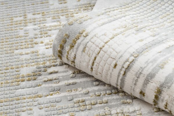 Koberec AKRYL VALS 8376 Geometricky 3D, sivý / zelený